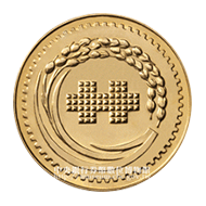 中華民國建國六十年紀念金章背面稻穗及雙十