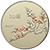 銅合金幣正面「梅花」有部分上彩
